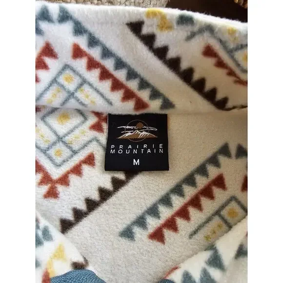 Prarie Mountain Yellowstone Tundra Full Zip Fleece Aztec Size M Unisex - Picture 5 of 10